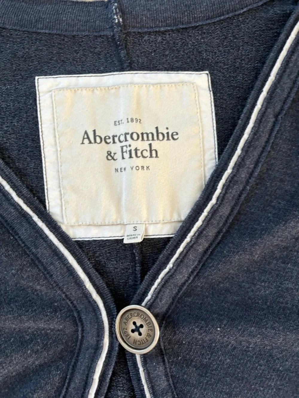 Vintage Y2K Abercrombie & Fitch blue cropped shrug cardigan dolman sleeves small